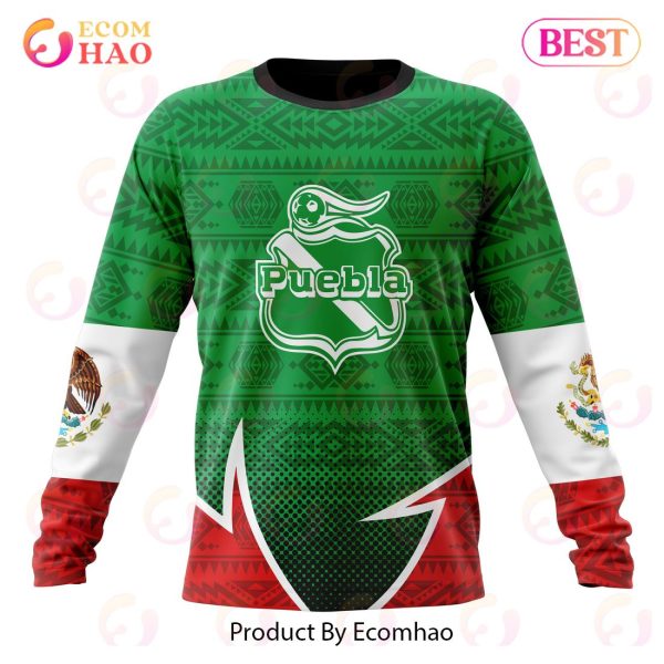 LIGA MX Club Puebla Special Mexican Pride 3D Hoodie