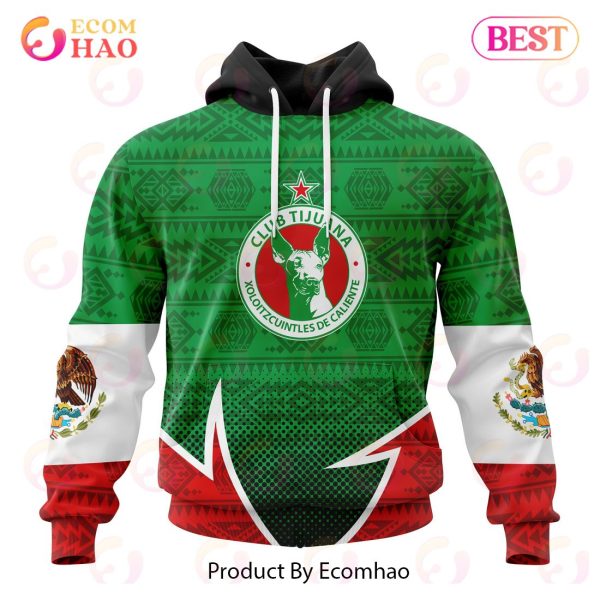 LIGA MX Club Tijuana Special Mexican Pride 3D Hoodie