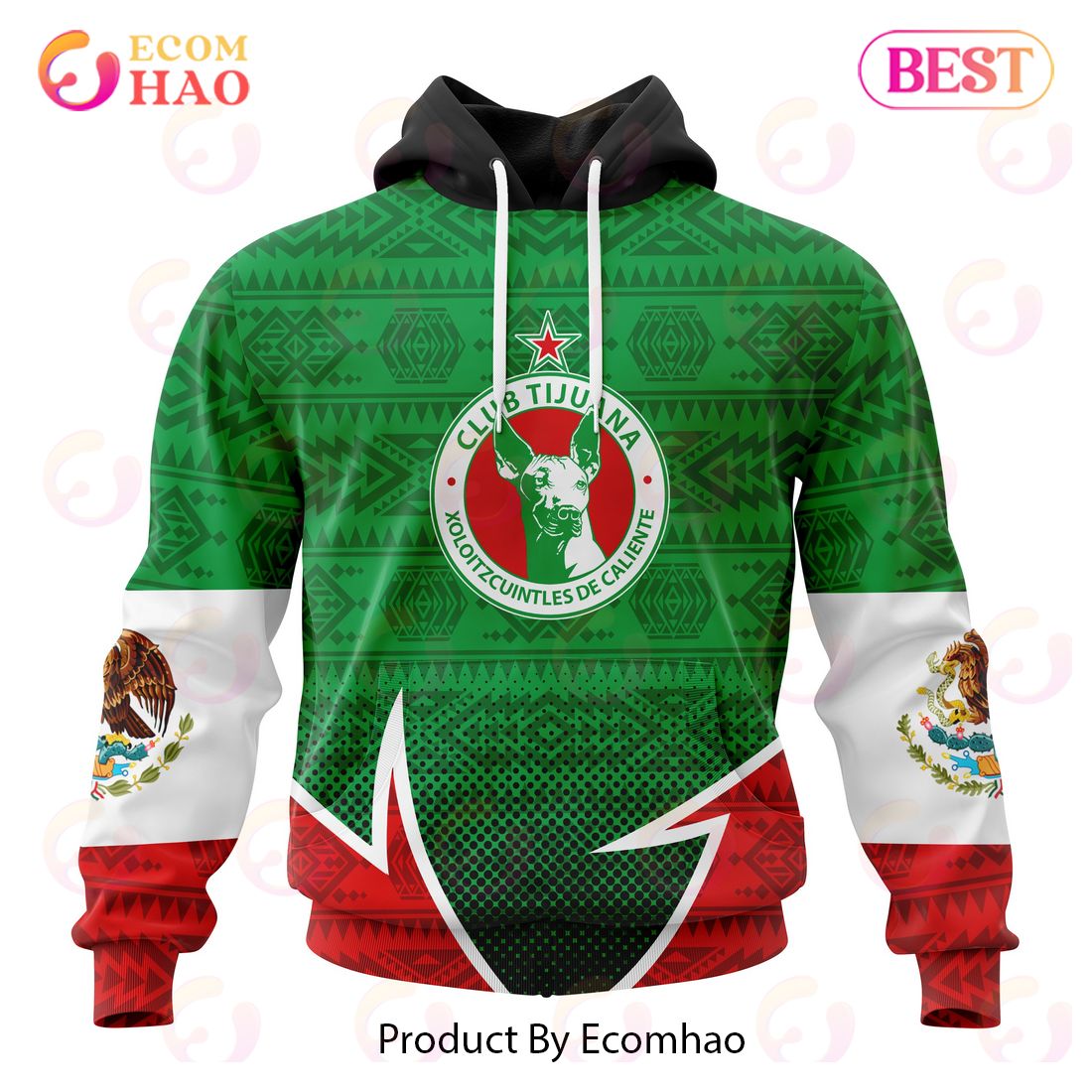 LIGA MX Club Tijuana Special Mexican Pride 3D Hoodie