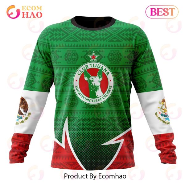 LIGA MX Club Tijuana Special Mexican Pride 3D Hoodie