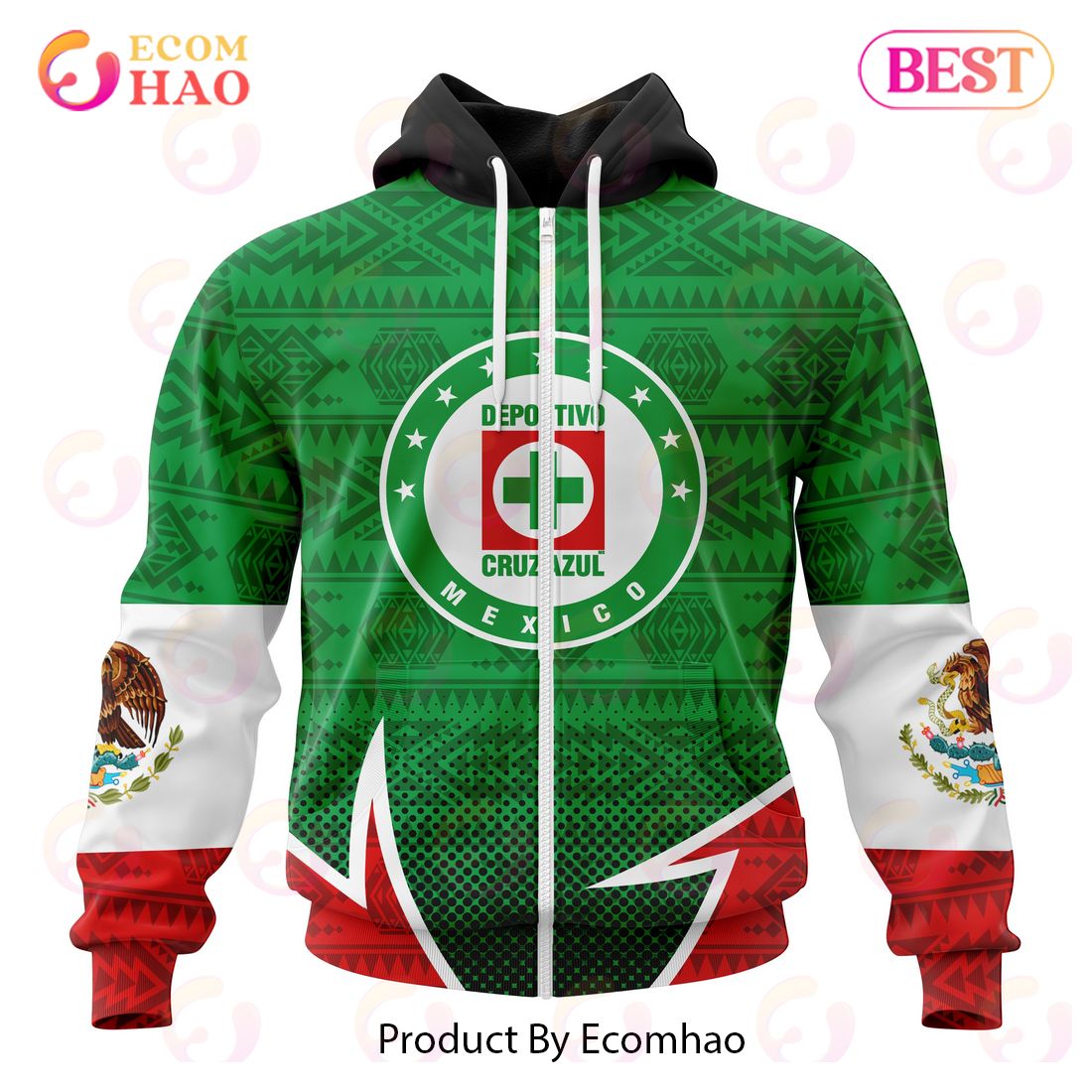 LIGA MX Cruz Azul Special Mexican Pride 3D Hoodie