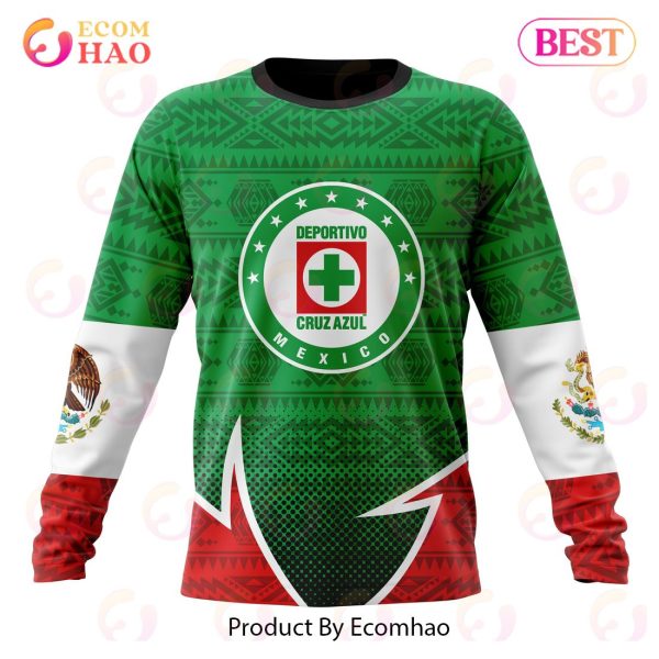 LIGA MX Cruz Azul Special Mexican Pride 3D Hoodie