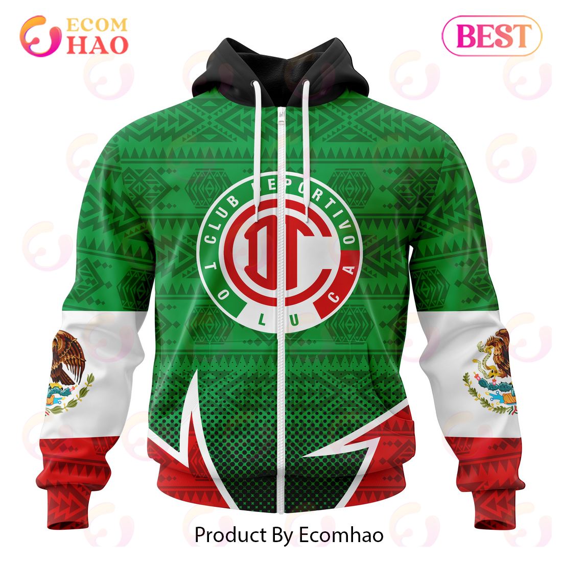 LIGA MX Deportivo Toluca Special Mexican Pride 3D Hoodie