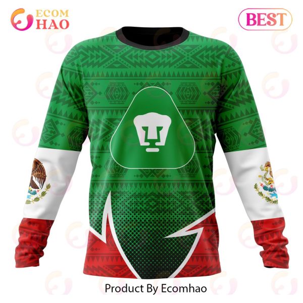 LIGA MX Pumas UNAM Special Mexican Pride 3D Hoodie