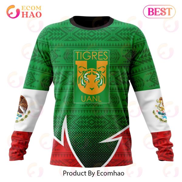 LIGA MX Tigres UANL Special Mexican Pride 3D Hoodie