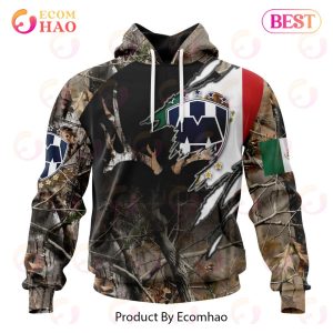 LIGA MX C.F. Monterrey Special Camo Hunting 3D Hoodie
