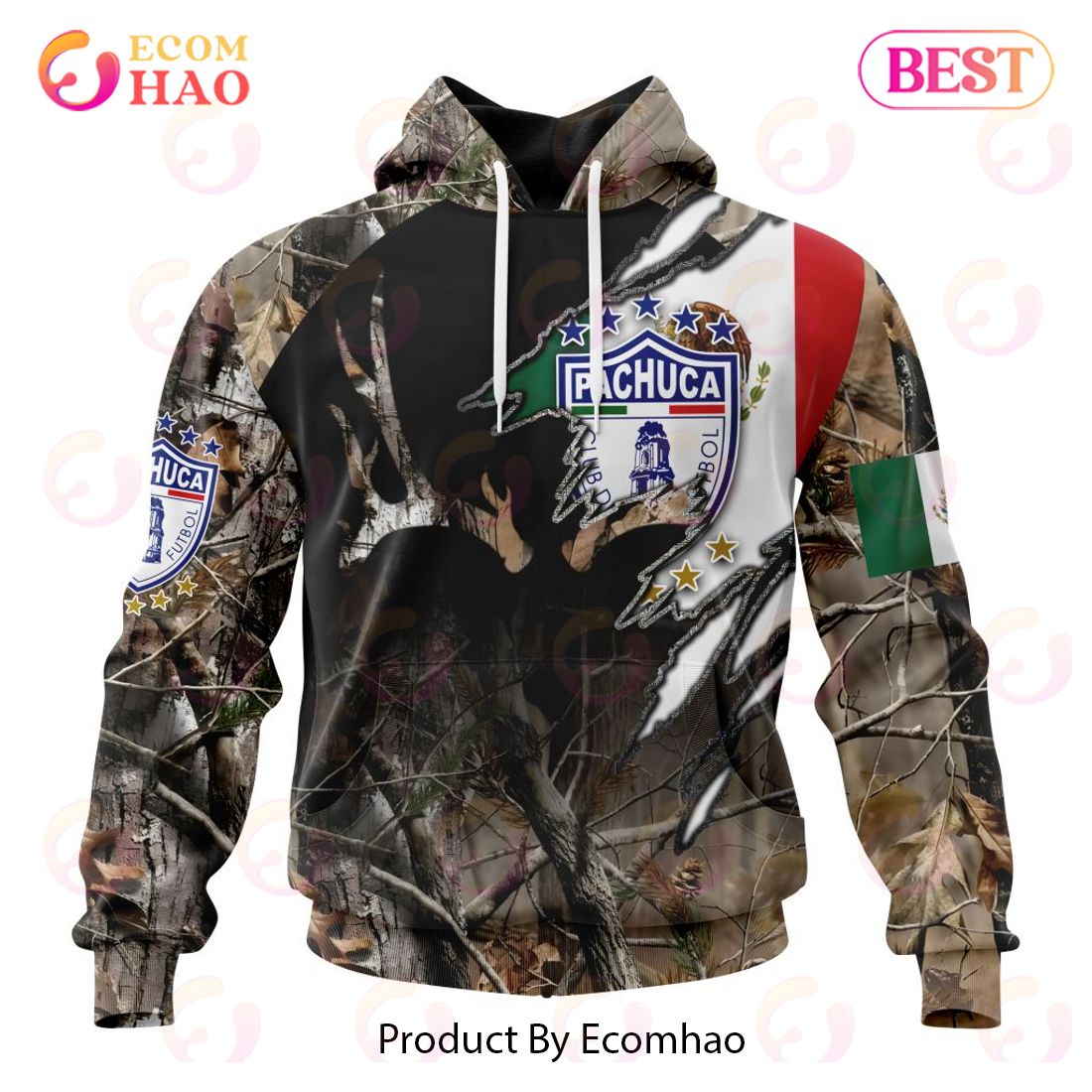 LIGA MX Queretaro F.C Special Mexican Pride 3D Hoodie