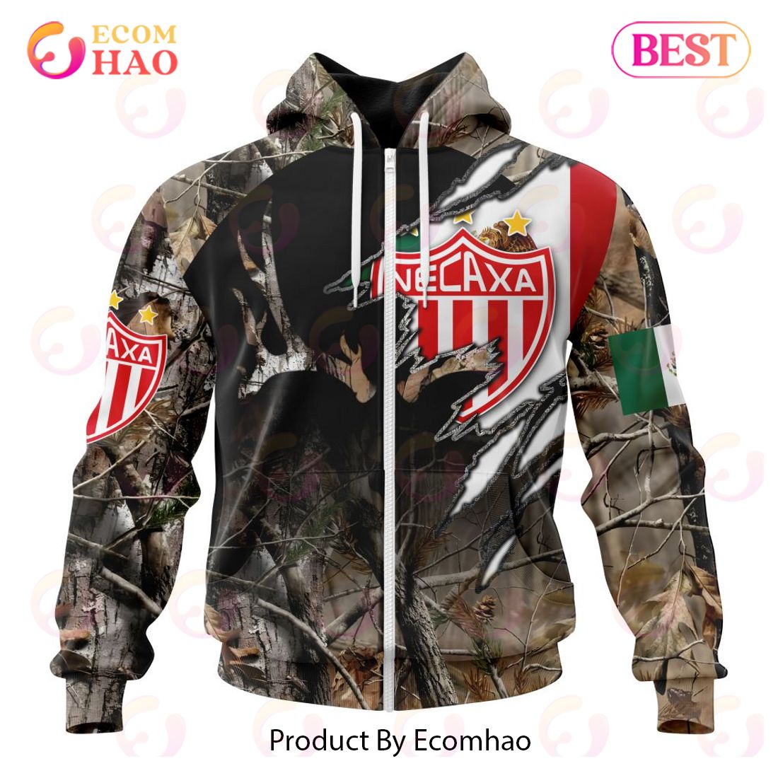 LIGA MX Club Necaxa Special Camo Hunting 3D Hoodie