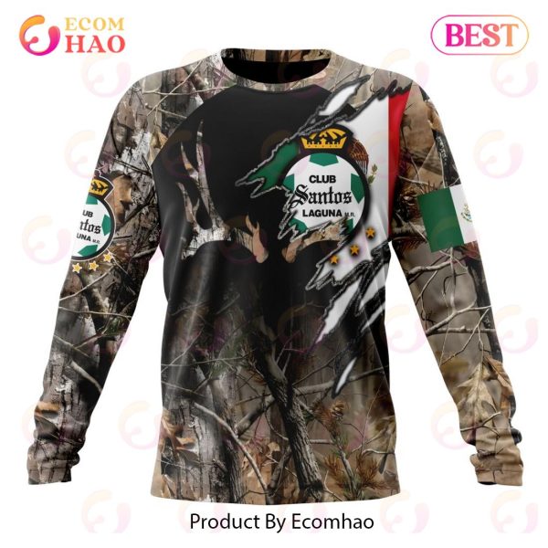LIGA MX Club Santos Laguna Special Camo Hunting 3D Hoodie
