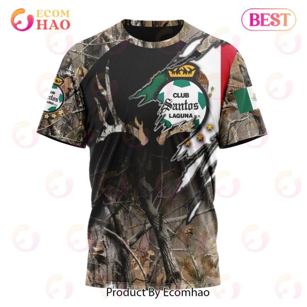 LIGA MX Club Santos Laguna Special Camo Hunting 3D Hoodie