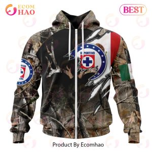 LIGA MX Cruz Azul Special Camo Hunting 3D Hoodie