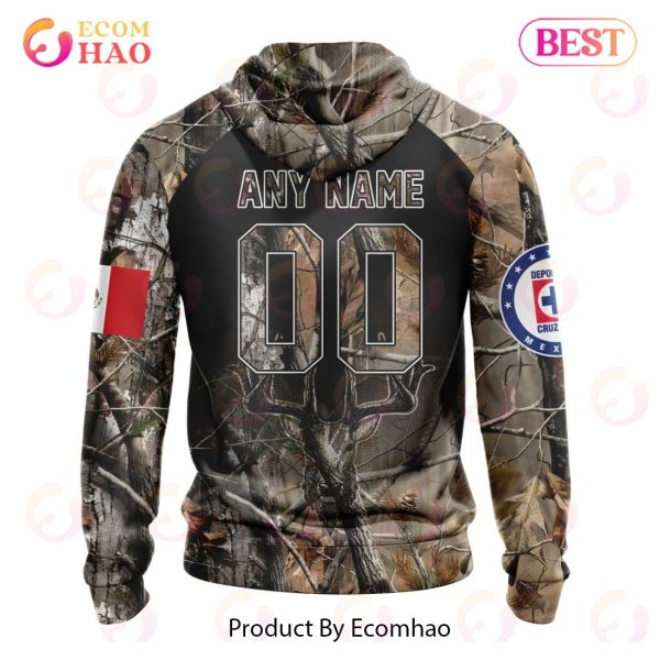 LIGA MX Cruz Azul Special Camo Hunting 3D Hoodie