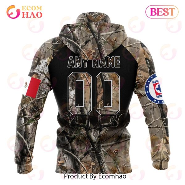 LIGA MX Cruz Azul Special Camo Hunting 3D Hoodie