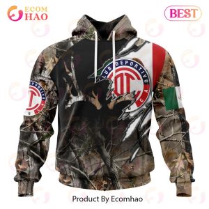 LIGA MX Deportivo Toluca Special Camo Hunting 3D Hoodie