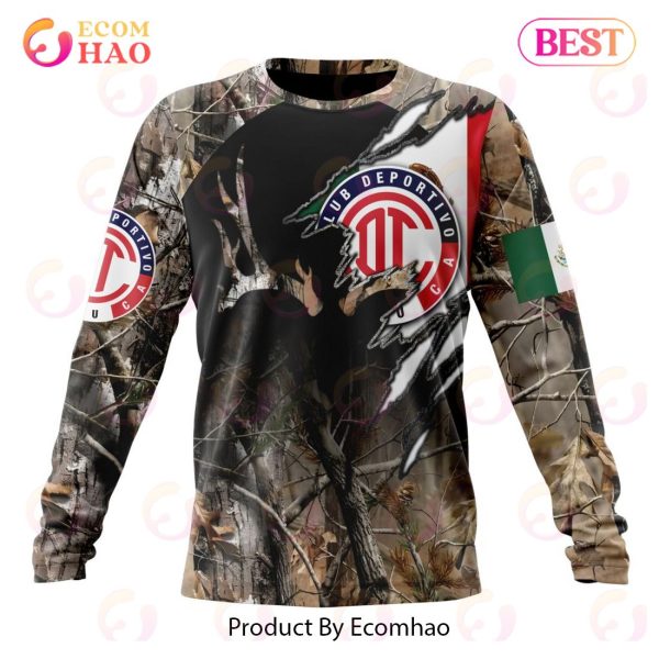 LIGA MX Deportivo Toluca Special Camo Hunting 3D Hoodie