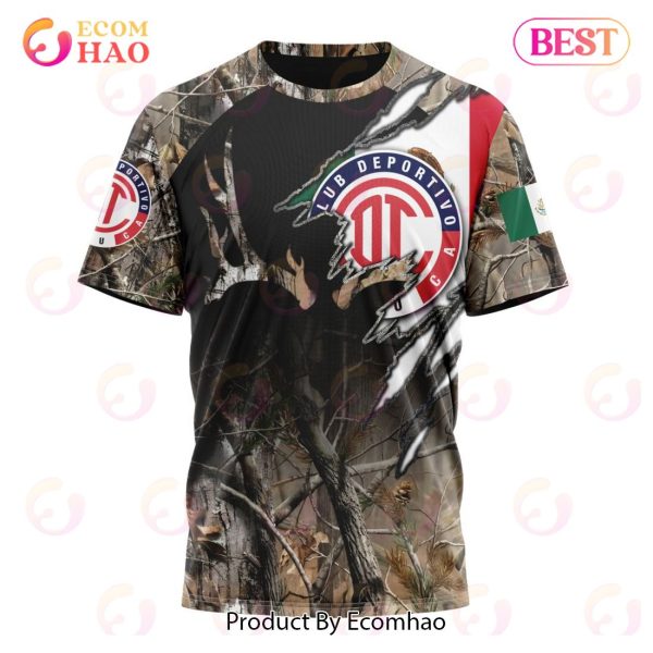 LIGA MX Deportivo Toluca Special Camo Hunting 3D Hoodie