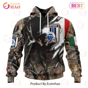 LIGA MX Queretaro F.C Special Camo Hunting 3D Hoodie