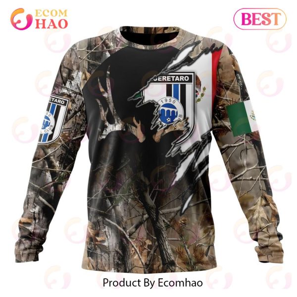LIGA MX Queretaro F.C Special Camo Hunting 3D Hoodie