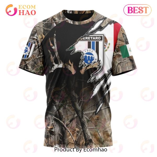 LIGA MX Queretaro F.C Special Camo Hunting 3D Hoodie