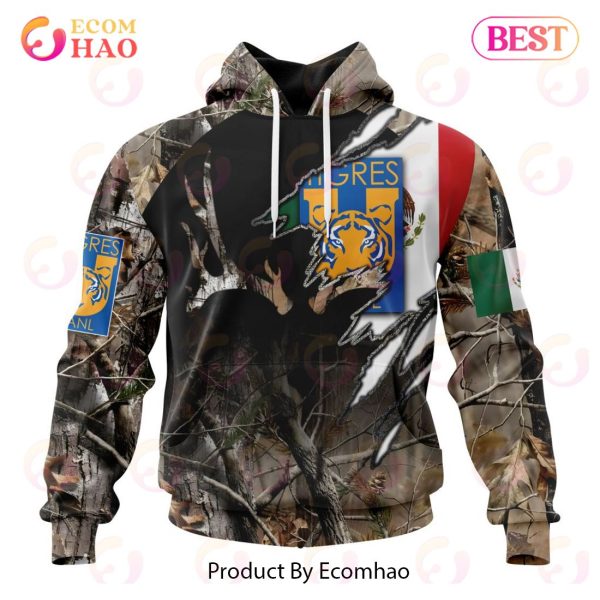 LIGA MX Tigres UANL Special Camo Hunting 3D Hoodie