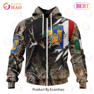 LIGA MX Tigres UANL Special Camo Hunting 3D Hoodie