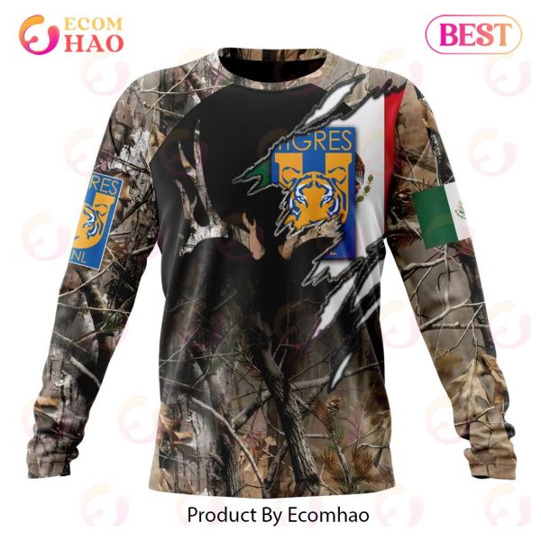 LIGA MX Tigres UANL Special Camo Hunting 3D Hoodie
