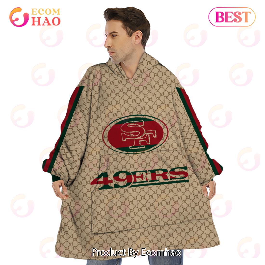 NFL 49ers Specialized Design In GC Style 3D Gucci Hoodie Luxury Items