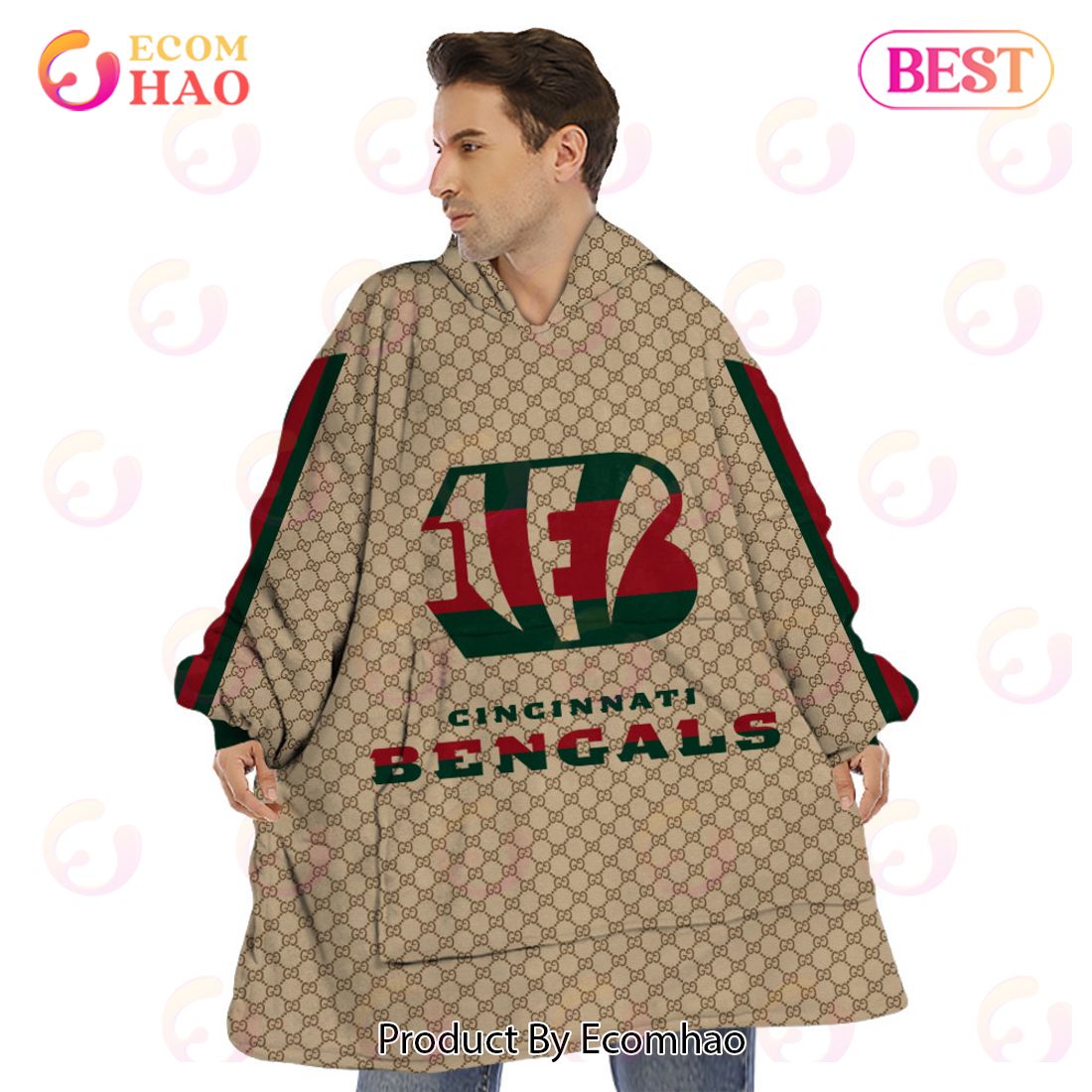 NFL Bengals Specialized Design In GC Style 3D Gucci Hoodie Luxury Items