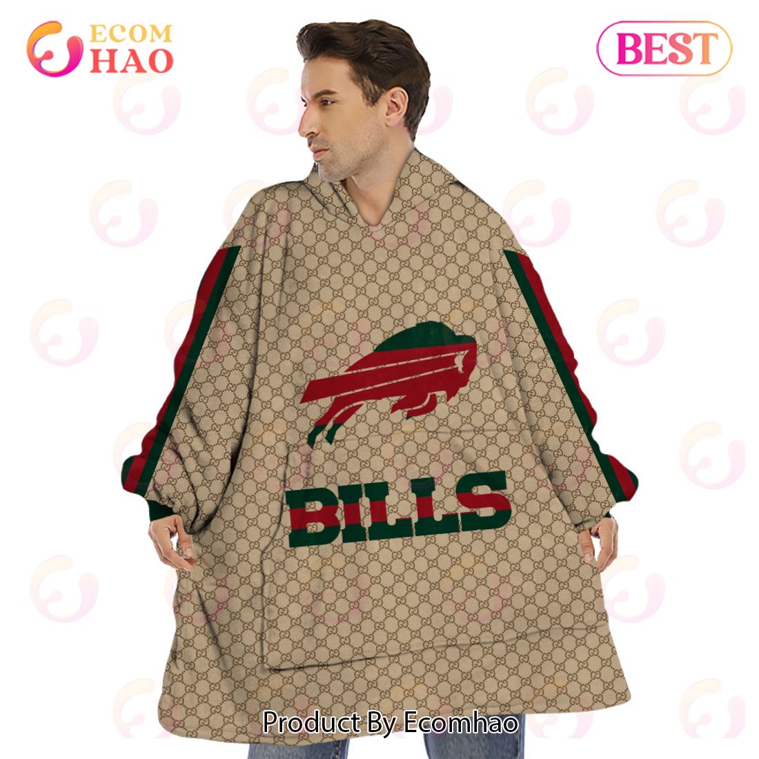 NFL Bills Specialized Design In GC Style 3D Gucci Hoodie Luxury Items