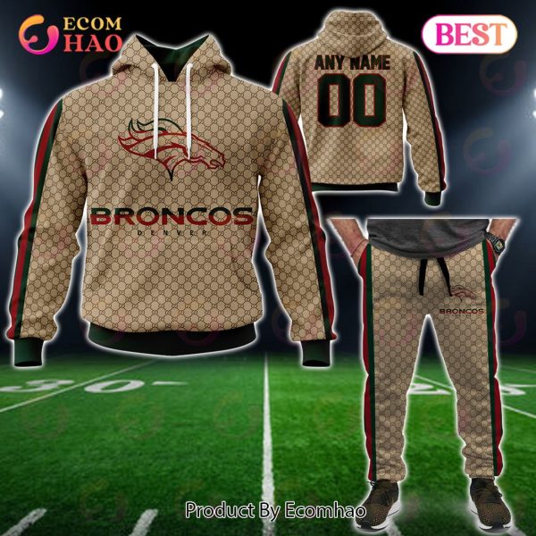 NFL Broncos Specialized Design In GC Style 3D Gucci Hoodie