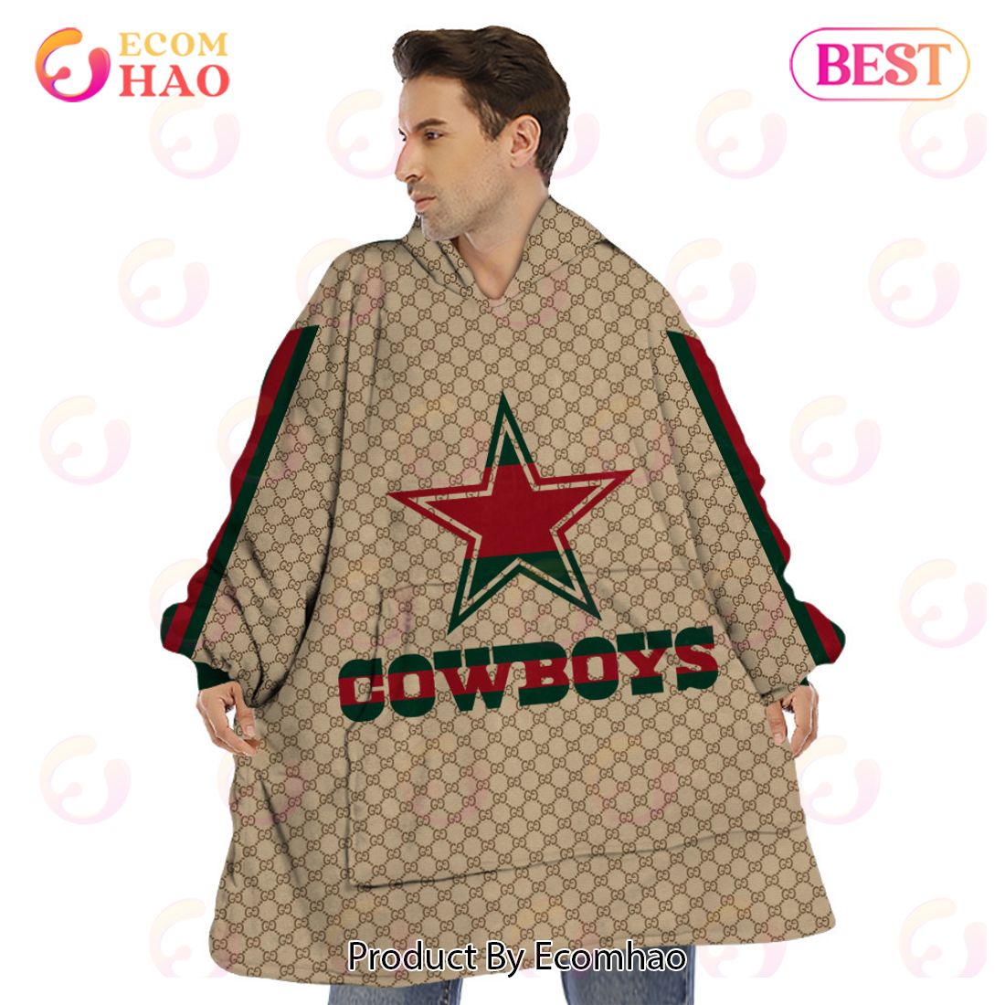 NFL Cowboys Specialized Design In GC Style 3D Gucci Hoodie Luxury Items