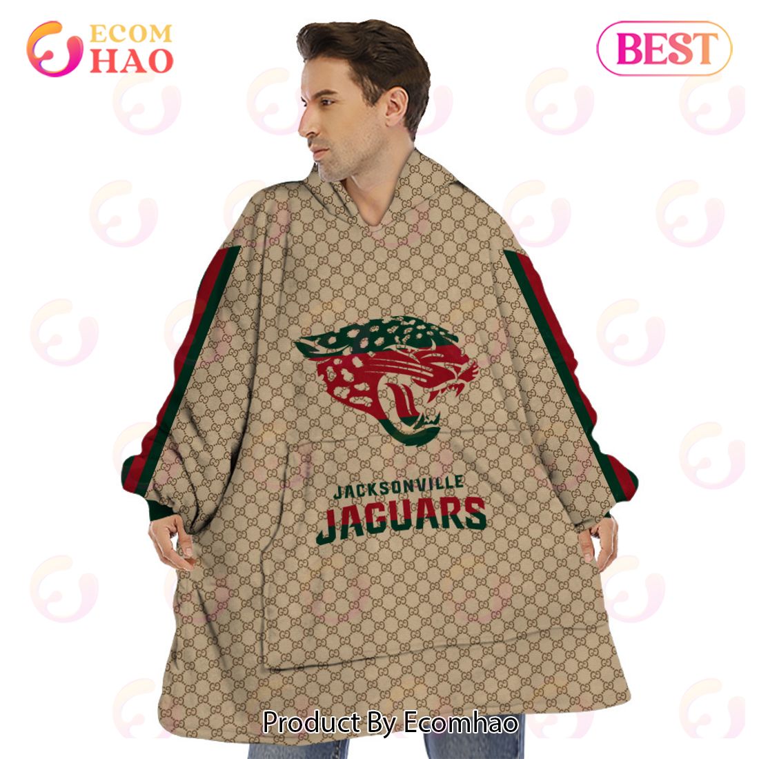 NFL Jaguars Specialized Design In GC Style 3D Gucci Hoodie Luxury Items