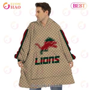 NFL Lions Specialized Design In GC Style 3D Gucci Hoodie
