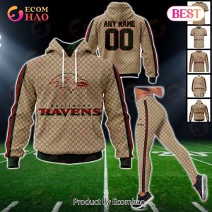 NFL Ravens Specialized Design In GC Style 3D Gucci Hoodie