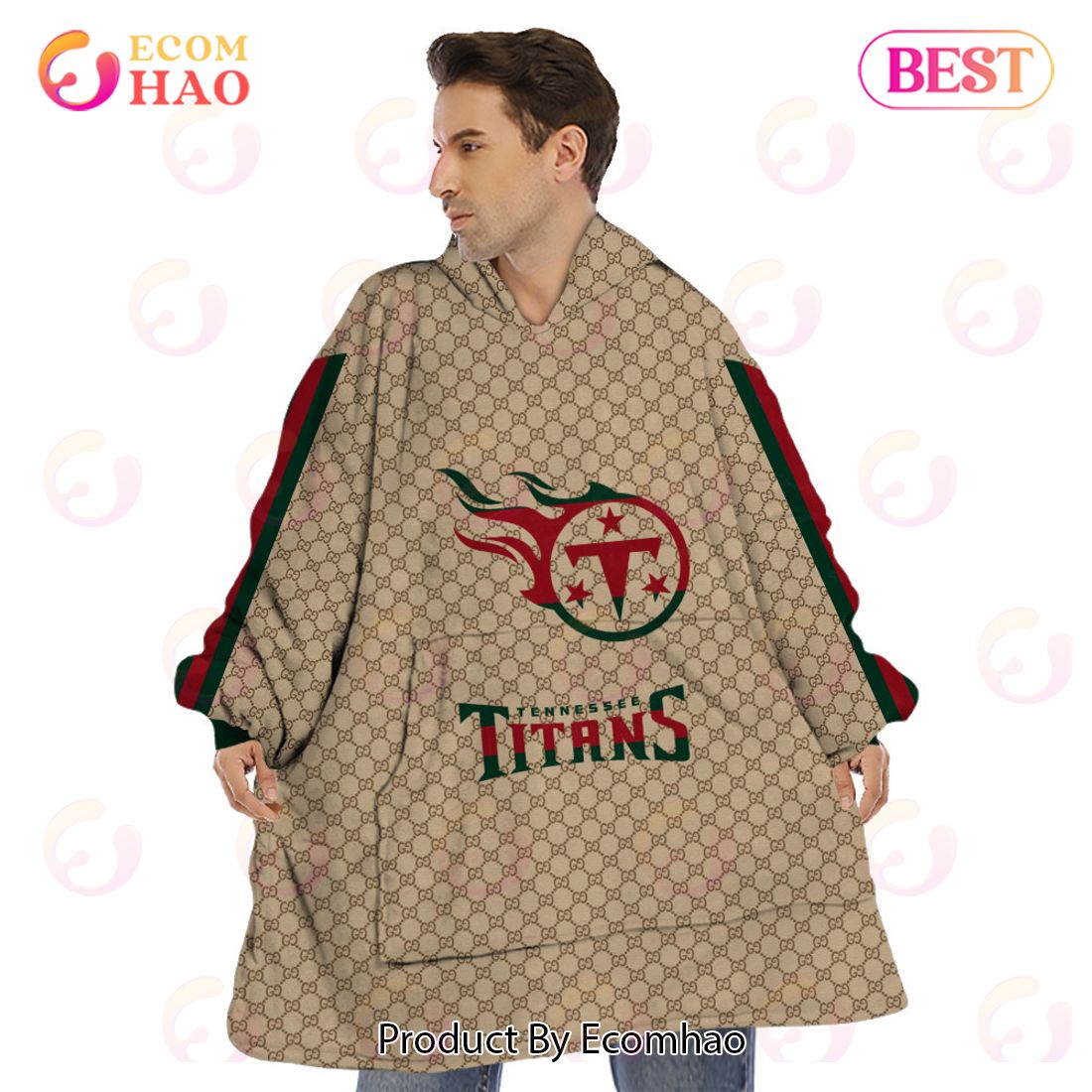 NFL Titans Specialized Design In GC Style 3D Gucci Hoodie Luxury Items