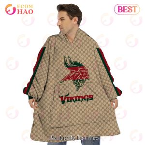 NFL Vikings Specialized Design In GC Style 3D Gucci Hoodie