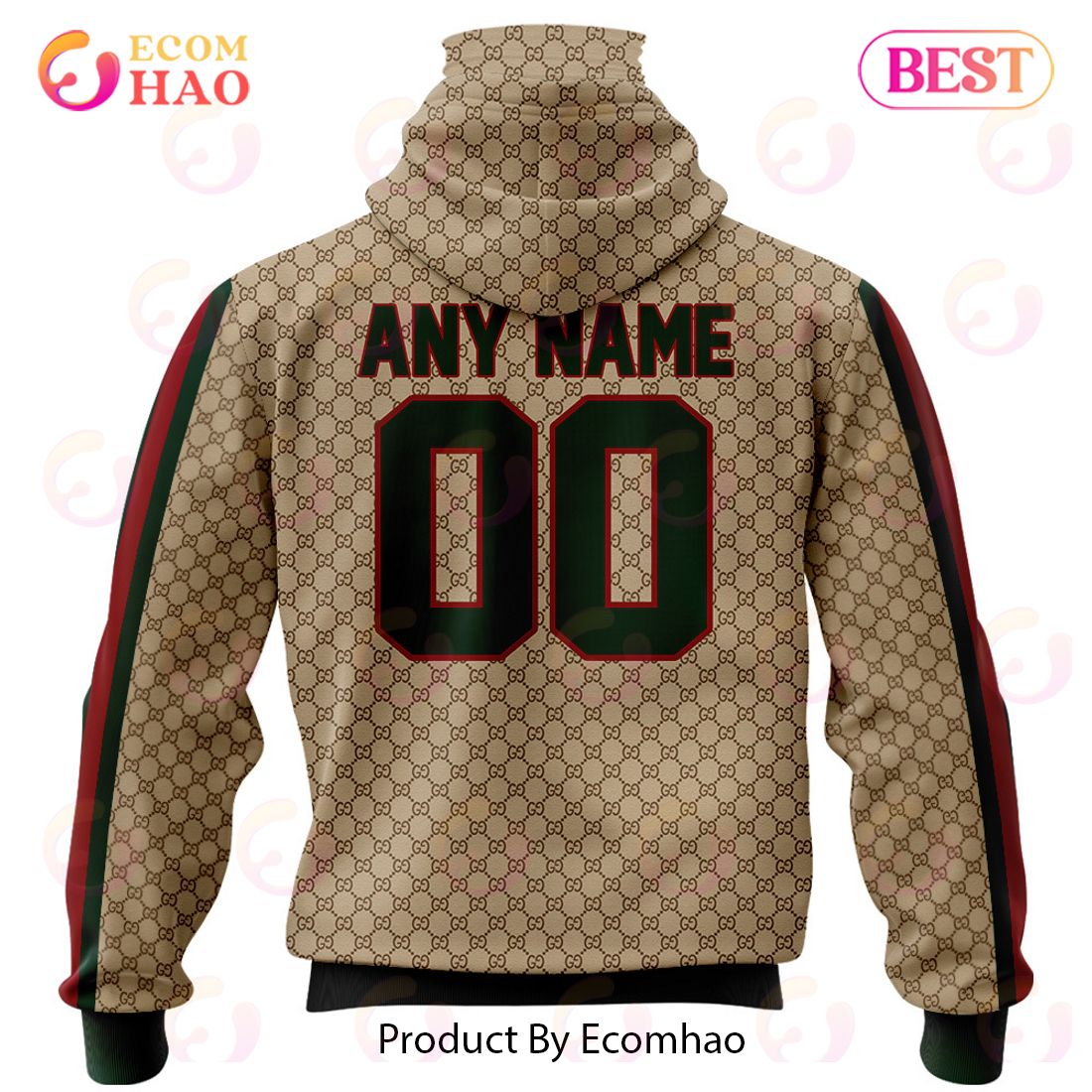 NFL Vikings Specialized Design In GC Style 3D Gucci Hoodie - Ecomhao Store