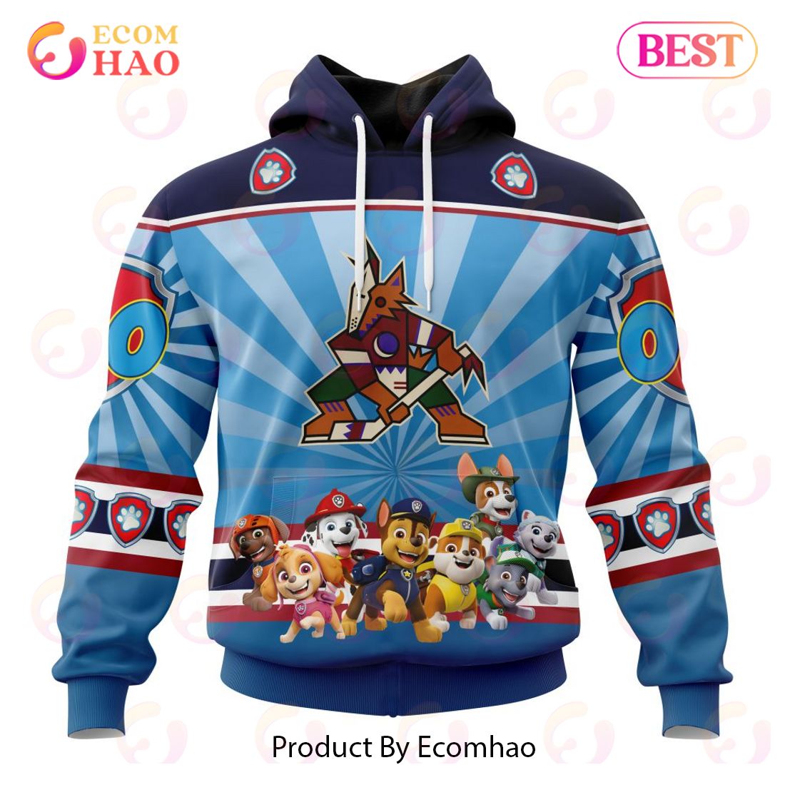 NHL Arizona Coyotes Special Paw Patrol Kits 3D Hoodie