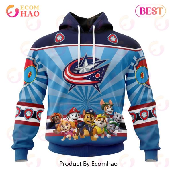 NHL Columbus Blue Jackets Special Paw Patrol Kits 3D Hoodie