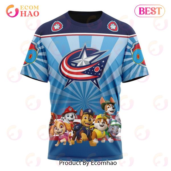 NHL Columbus Blue Jackets Special Paw Patrol Kits 3D Hoodie