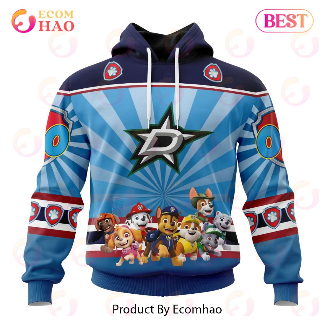 NHL Dallas Stars Special Paw Patrol Kits 3D Hoodie