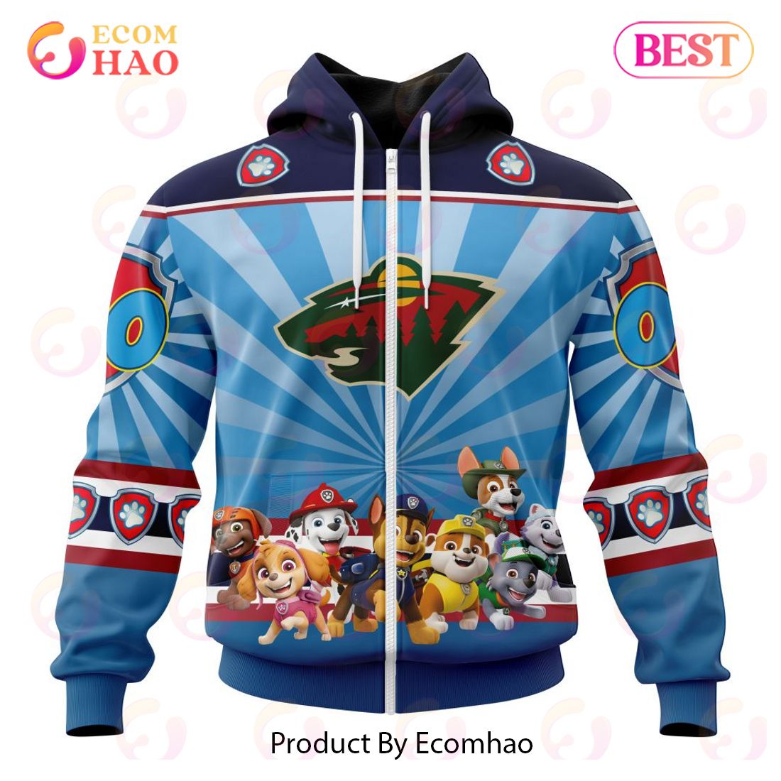 NHL Minnesota Wild Special Paw Patrol Kits 3D Hoodie