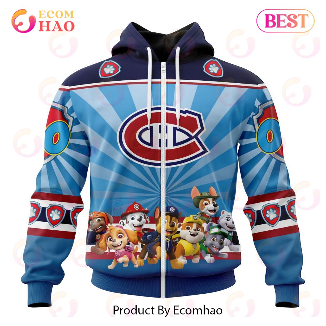 NHL Montreal Canadiens Special Paw Patrol Kits 3D Hoodie