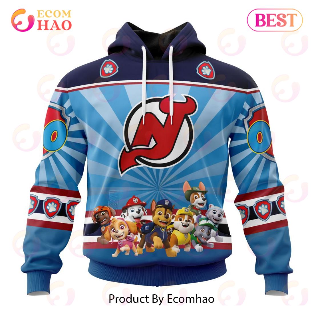 NHL New Jersey Devils Special Paw Patrol Kits 3D Hoodie