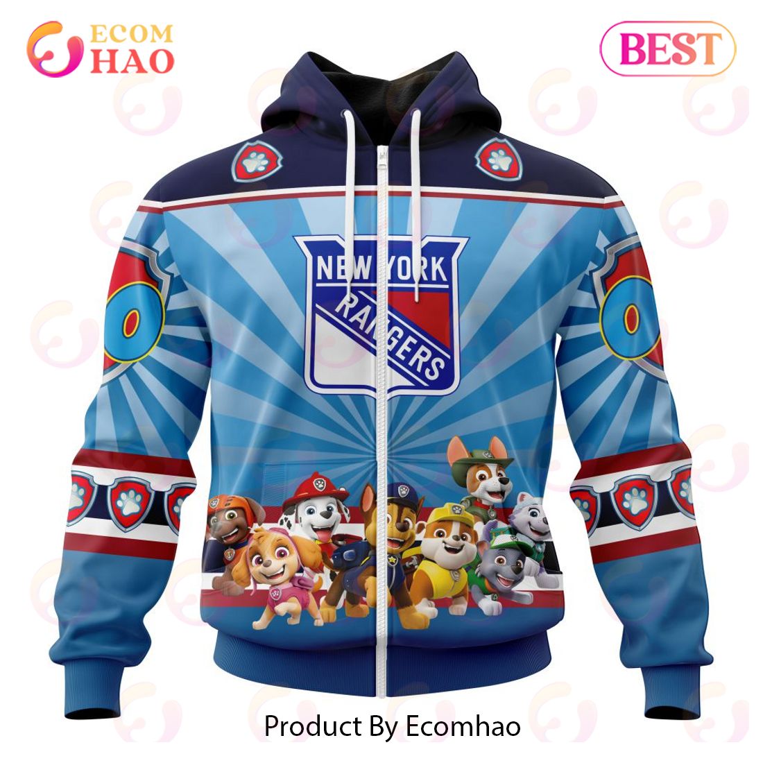 NHL New York Rangers Special Paw Patrol Kits 3D Hoodie