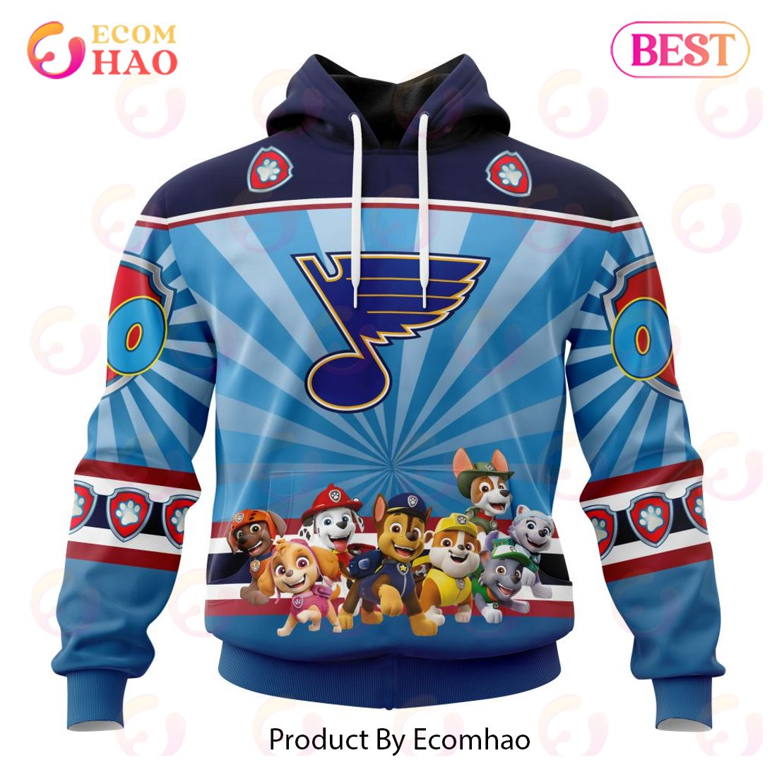 NHL St Louis Blues Special Paw Patrol Kits 3D Hoodie