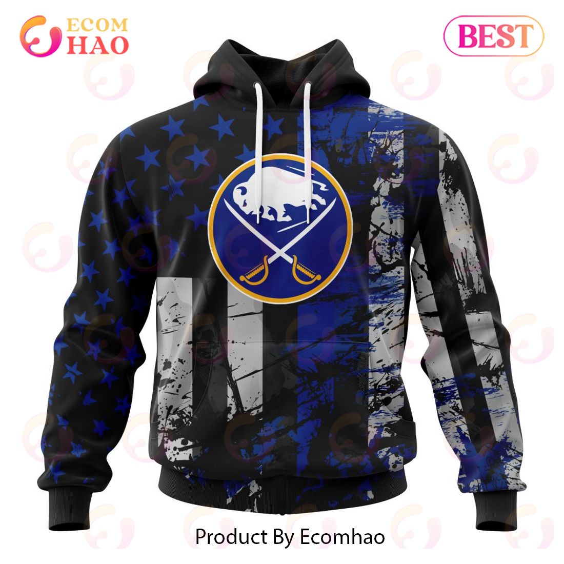 Buffalo Sabres Specialized Jersey For America 3D Hoodie