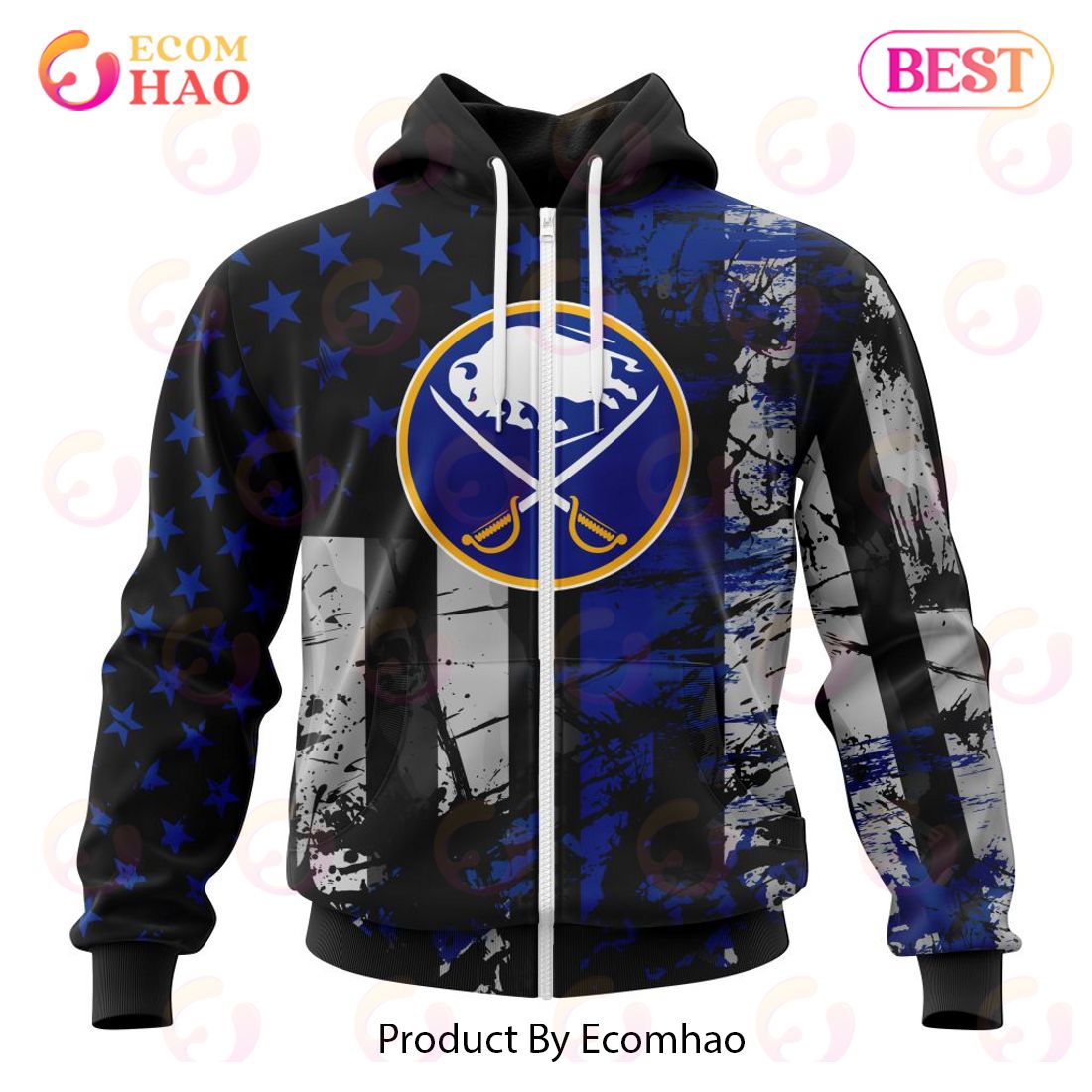 Buffalo Sabres Specialized Jersey For America 3D Hoodie