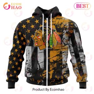 Chicago BlackHawks Specialized Jersey For America 3D Hoodie