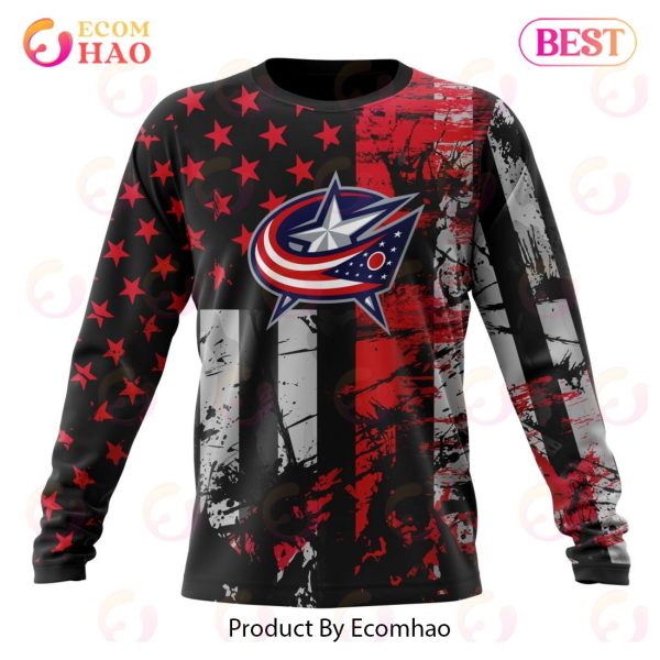 Columbus Blue Jackets Specialized Jersey For America 3D Hoodie